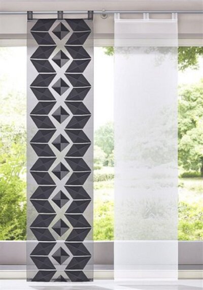 Schiebevorhang, Flächenvorhang, Farbe weiß, 1 Stück, Deko Trends, Größe: ca. 225x57 cm, mit Schlaufen