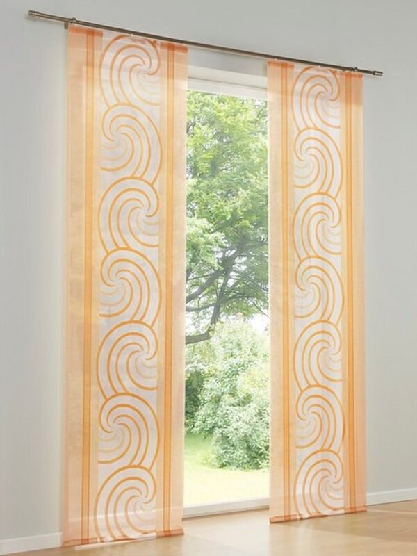 Schiebevorhang, Flächenvorhang, Farbe apricot, 1 Stück, heine home, Größe: ca. 175x60 cm, mit Klettband