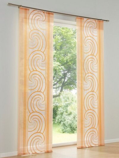 Schiebevorhang, Flächenvorhang, Farbe apricot, 1 Stück, heine home, Größe: ca. 225x60 cm, mit Klettband