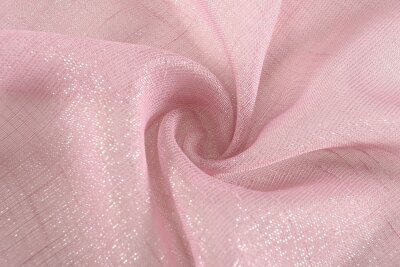 -20477- Pink 1er 245x140 cm Gardine Schal Lurex Transparent Schlaufenband 
