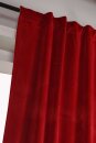 -20357- Rot 1 Stück HxB 280x135 cm Verdunkelung Vorhang »Milano« Samt blickdicht Schlaufenband Tunneldurchzug