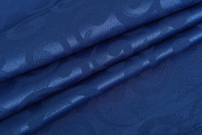 -20108- HALLEY Damast Gardinen Set, Vorhang und Querbehang Royalblau 245x145