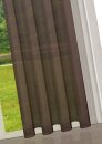 -20332CN- 2er-Pack Braun Vorhang Transparent Gardinen Set Wohnzimmer Voile Vorhang Ösenvorhang HxB 245x140 cm mit Bleibandabschluß Braun