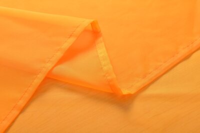 -20332CN- 2er-Pack Orange Vorhang Transparent Gardinen Set Wohnzimmer Voile Vorhang Ösenvorhang HxB 245x140 cm mit Bleibandabschluß Orange