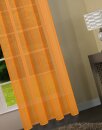 -20332CN- 2er-Pack Orange Vorhang Transparent Gardinen Set Wohnzimmer Voile Vorhang Ösenvorhang HxB 245x140 cm mit Bleibandabschluß Orange