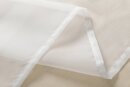 -20332CN- 2er-Pack Weiß Vorhang Transparent Gardinen Set Wohnzimmer Voile Vorhang Ösenvorhang HxB 245x140 cm mit Bleibandabschluß Weiß