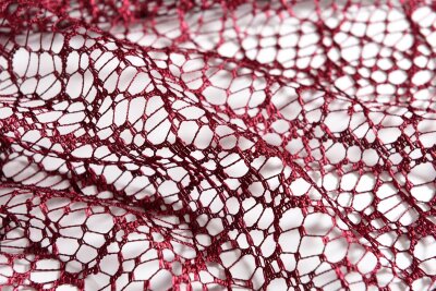 -203522Drop-  Bordeaux-1 Stück 245x140 cm Gardine Netz Struktur mit Ösen einfarbig transparent