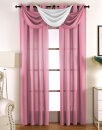 -20405S5W-  Pink-HxB 245x140 cm Vorhang 5er Set Blickdicht Schal Ösen Microsatin Segel