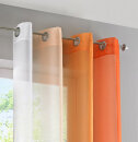 -10000183- Orangetöne HxB 175x140 cm 2er Pack Gardinen Farbverlauf Vertikal  »Modena« Ösen Voile Vorhang Raffhalter
