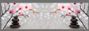 -10000262- Orchidee Grau HxB 40x120 cm Scheibengardine »Digital Druck« Voile Sclaufen Transparent Küchenfenster