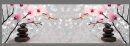 -10000262- Orchidee Grau HxB 40x120 cm Scheibengardine »Digital Druck« Voile Sclaufen Transparent Küchenfenster