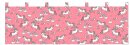 -10000262- Unicorn Pink HxB 40x120 cm Scheibengardine »Digital Druck« Voile Sclaufen Transparent Küchenfenster