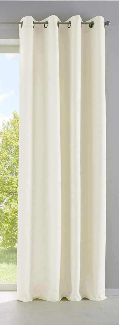 Vorhang Blickdicht Matt Lichtdurchlässig Gardine Ösen HxB 175x140 cm Limette
