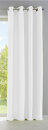 -10000265- Weiß HxB 245x140 cm Vorhang Blickdicht Matt Lichtdurchlässig Gardine Ösen Leinen Optik Grobfaser