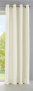 -10000265- Creme HxB 225x140 cm Vorhang Blickdicht Matt Lichtdurchlässig Gardine Ösen Leinen Optik Grobfaser