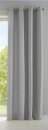 -10000265- Grau HxB 245x140 cm Vorhang Blickdicht Matt Lichtdurchlässig Gardine Ösen Leinen Optik Grobfaser