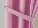 -10000265- Rosa HxB 145x140 cm Vorhang Blickdicht Matt Lichtdurchlässig Gardine Ösen Leinen Optik Grobfaser