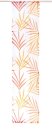 Schiebegardine, Flächenvorhang, mit Klettband, Farbe Orange, Design bambus blätter, Transparent HxB 245x57 cm