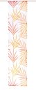 Schiebegardine, Flächenvorhang, mit Klettband, Farbe Orange, Design bambus blätter, Transparent HxB 245x57 cm