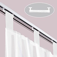 -61000CN- 2er-Pack Gardinen Transparent Vorhang Set Wohnzimmer Voile Schlaufenschal mit Bleibandabschluß Lila HxB 225x140 cm