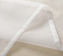 -61000CN- 2er-Pack Gardinen Transparent Vorhang Set Wohnzimmer Voile Schlaufenschal mit Bleibandabschluß Weiß HxB 245x140 cm