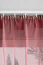 -61000CN-  Bordeaux-HxB  175x140 cm 2er Pack Schlaufenschal uni transparent Voile