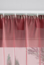 -61000CN-  Bordeaux-HxB  225x140 cm 2er Pack Schlaufenschal uni transparent Voile