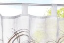 -10000328- Wind HxB 40x115 cm Scheibengardine Stickerei Stangenduchzug Schlaufen Bitrogardine Küchenfenster