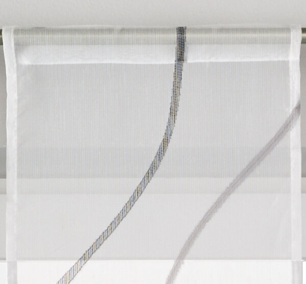 Scheibenhänger Dreieck Voile Gardine »Artvin« HxB 100x30 cm Grau