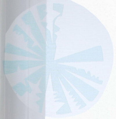 -10000317- Hellblau HxB 245x60 cm Flächenvorhang »Bilecik« Abtrakt Muster transparent Schiebegardine Gardine
