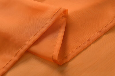 -203322- Orange HxB 245x140 cm 2er Pack Ösen Gardinen Vorhänge uni transparent Voile Bleiband Moderne Farben