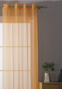 -203322- Orange HxB 245x140 cm 2er Pack Ösen Gardinen Vorhänge uni transparent Voile Bleiband Moderne Farben