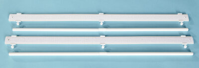 2 Stück Flächenvorhang Schiebegardine mit Flauschband blickdicht incl. Paneelwaagen  -85590-2 Braun HxB 245x60 cm