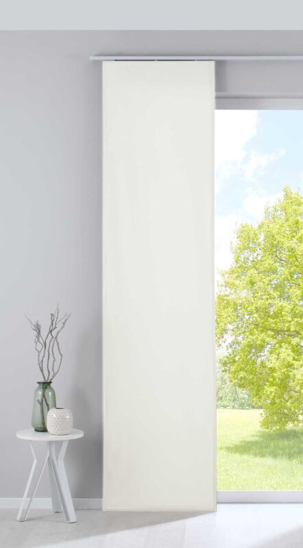 Raffrollo, mit Klettband, Farbe Design Uni, a, 9,90 Taftblende € Creme-Weiss