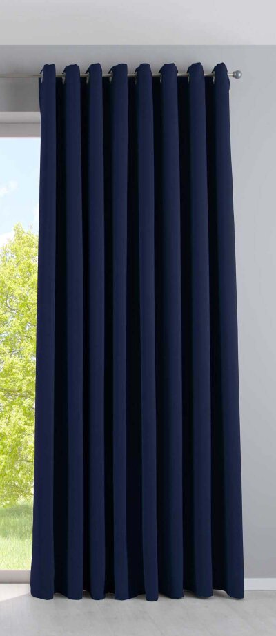 -201920600- Blau HxB 245x140 cm Vorhang Blickdicht »NewYork« Verdunkelungsvorhang Ösen Ökotex UV-Schutz