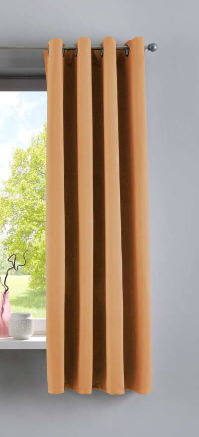 -201920600- Orange HxB 160x140 cm Vorhang Blickdicht »NewYork« Verdunkelungsvorhang Ösen Ökotex UV-Schutz