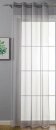 -20332-cn- Grau HxB 225x140 cm Ösenvorhang Transparent Gardine »Uni« Vorhang Stores Bleibandabschluß Wohnzimmer