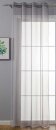 -20332-cn- Grau HxB 245x140 cm Ösenvorhang Transparent Gardine »Uni« Vorhang Stores Bleibandabschluß Wohnzimmer