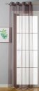 -20332-cn- Braun HxB 175x140 cm Ösenvorhang Transparent Gardine »Uni« Vorhang Stores Bleibandabschluß Wohnzimmer