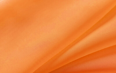 -20332-cn2- Orange HxB 175x140 cm 2er Set Ösenvorhänge Transparent Gardine »Uni« Vorhang Stores Bleiband Wohnzimme