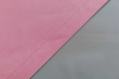 -20400N2- Pink HxB 245x140 cm 2er Set Vorhänge Schal Schlaufen »Berlin« Microsatin Blickdicht Kräuselband