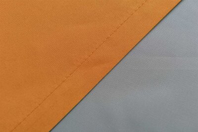 -20400N2- Orange HxB 175x140 cm 2er Set Vorhänge Schal Schlaufen »Berlin« Microsatin Blickdicht Kräuselband