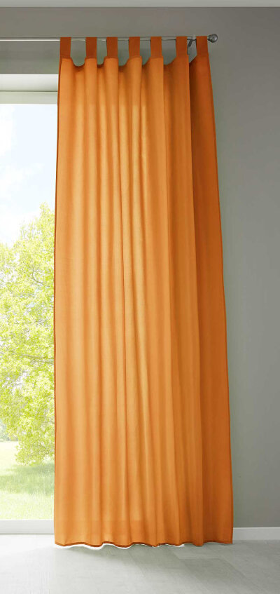 -20400N- Orange HxB 225x140 cm 1er Set Vorhang Schal...