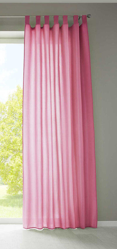 -20400N- Pink HxB 225x140 cm 1er Set Vorhang Schal...