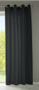 -20405N- Schwarz HxB 225x140 cm Vorhang Schal Ösen »Berlin« Schal Microsatin Blickdicht Lichtdurchlässig Uni