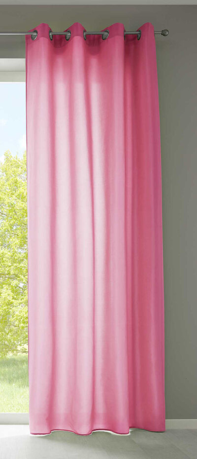 -20405N- Pink HxB 245x140 cm Vorhang Schal Ösen...