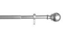 -2021191- Silber 91-182 cm Ausziehbare Gardinenstange »Köln« Ø22/25 mm Komplettset zum sofortigen Montieren