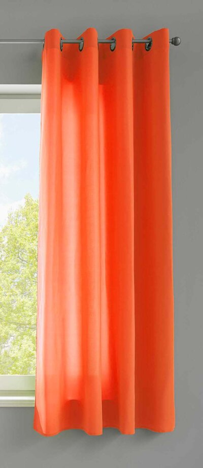 -20405N- Orange HxB 145x140 cm Vorhang Schal Ösen...