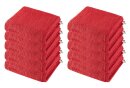 -2020102-10- Rot BxL 50x100 cm 10 Handtücher Premium Qualität »Montreal« 500 g/m² 100% Bio Baumwolle