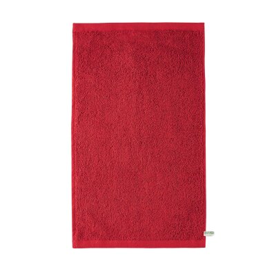-20201001234- Rot Gästetuch 30x50 cm Frottee Waschlappen Handtuch Saunatuch 100% Bio Baumwolle 500 g/m² Nachhaltig
